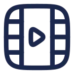 Video Frame Play Vertical SVG Icon